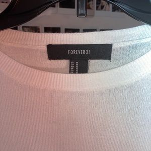 White forever 21 long sleeve shirt.